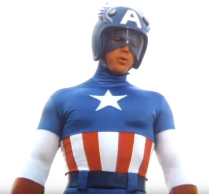 the old classic movie captain america suit